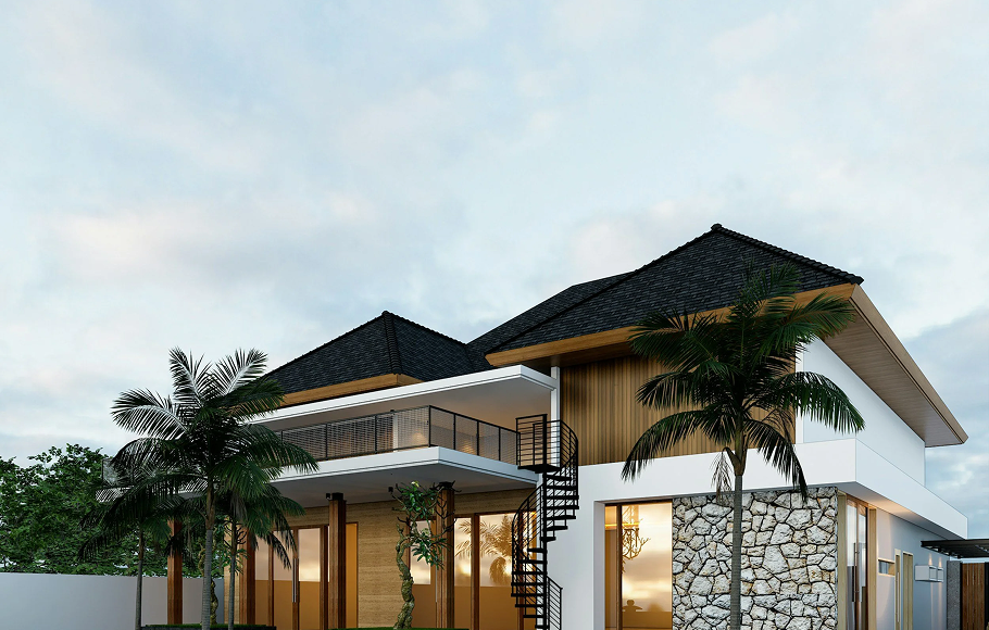 Modern home built by One90 Construction